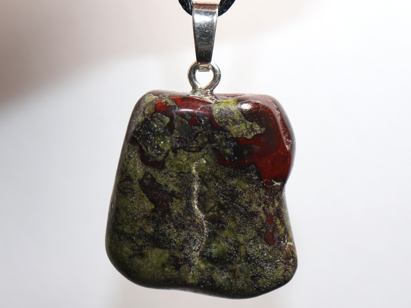 dragon blood jasper with cord or silver 925