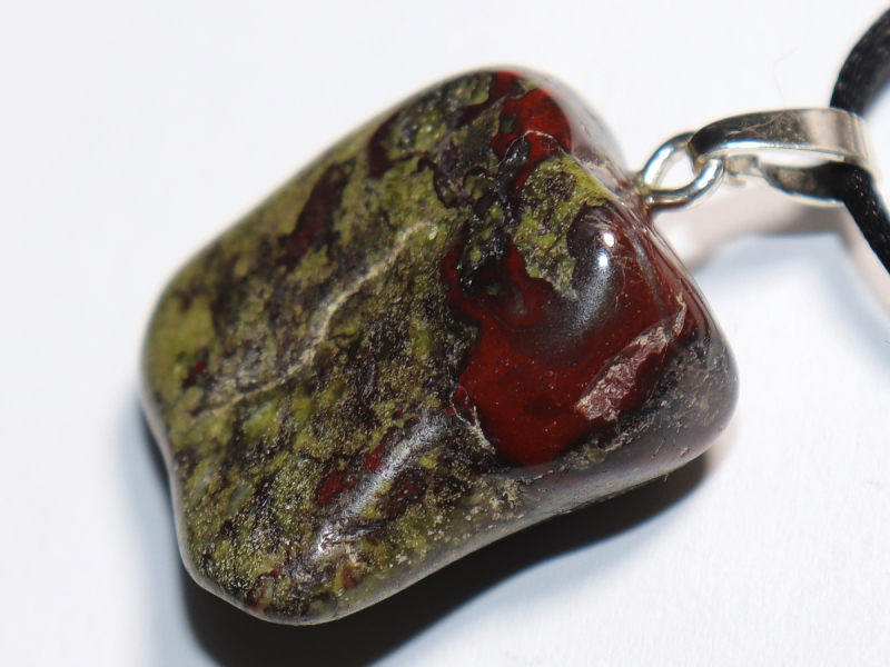 dragon blood jasper with cord or silver 925