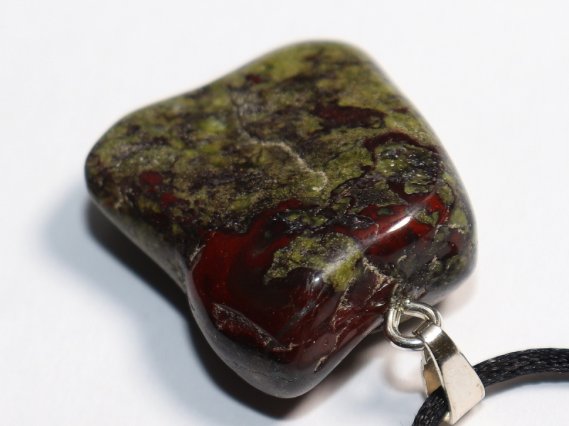 dragon blood jasper with cord or silver 925