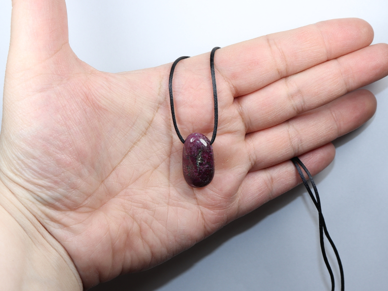 ruby with cord or silver 925