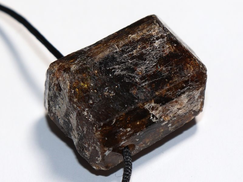 brown tourmaline (Dravite) with cord or silver 925