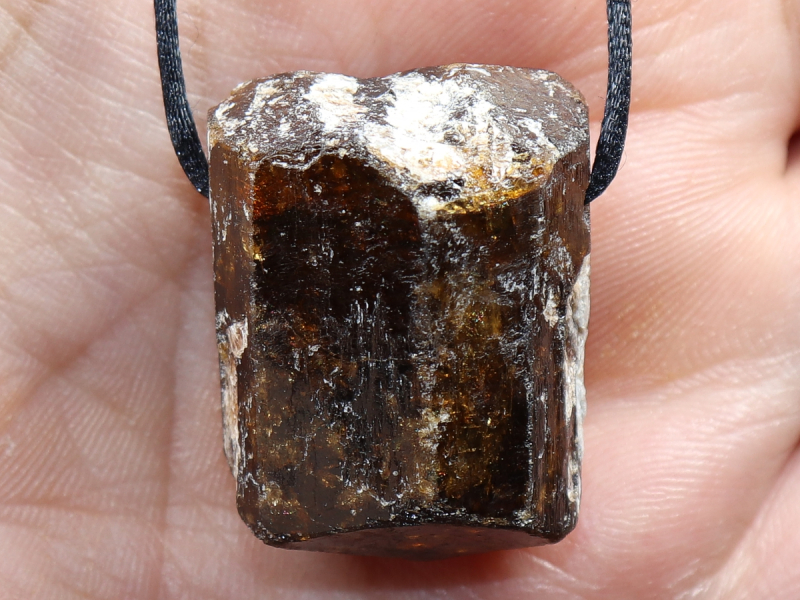 brown tourmaline (Dravite) with cord or silver 925