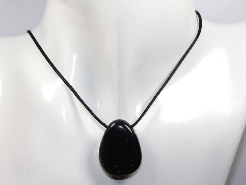 blue sandstone with cord or silver 925