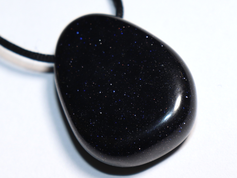 blue sandstone with cord or silver 925