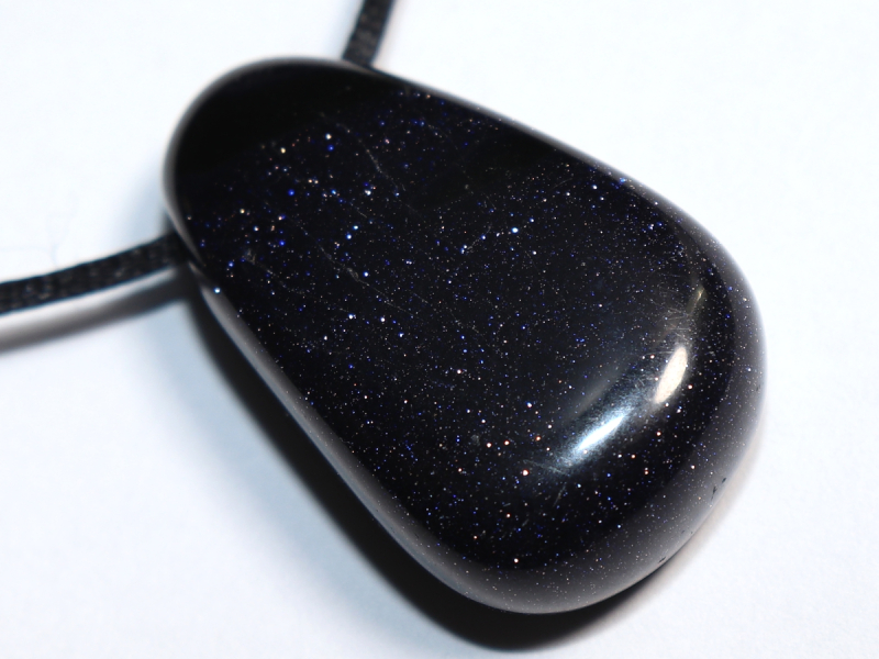 blue sandstone with cord or silver 925