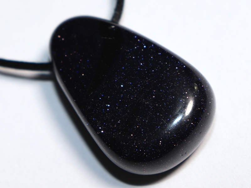 blue sandstone with cord or silver 925
