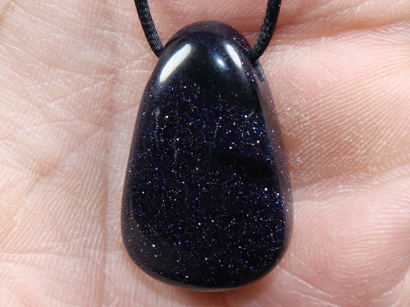 blue sandstone with cord or silver 925