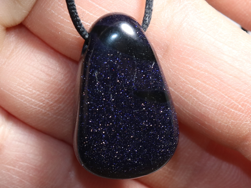 blue sandstone with cord or silver 925