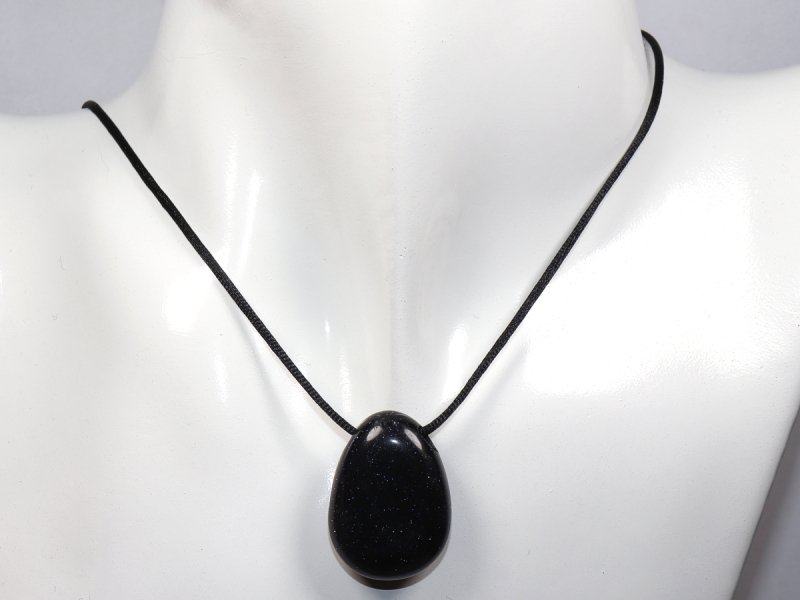 blue sandstone with cord or silver 925