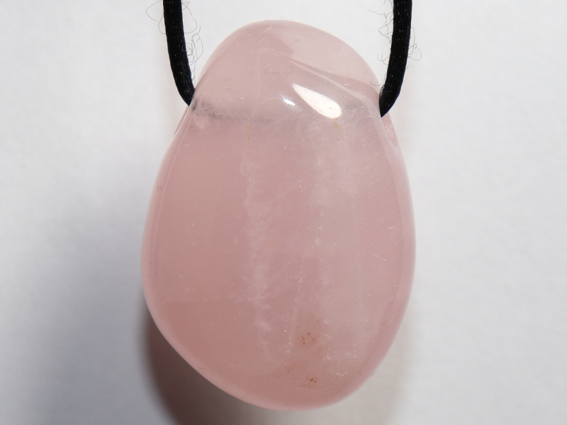 rose quartz with cord or silver 925