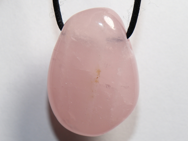 rose quartz with cord or silver 925