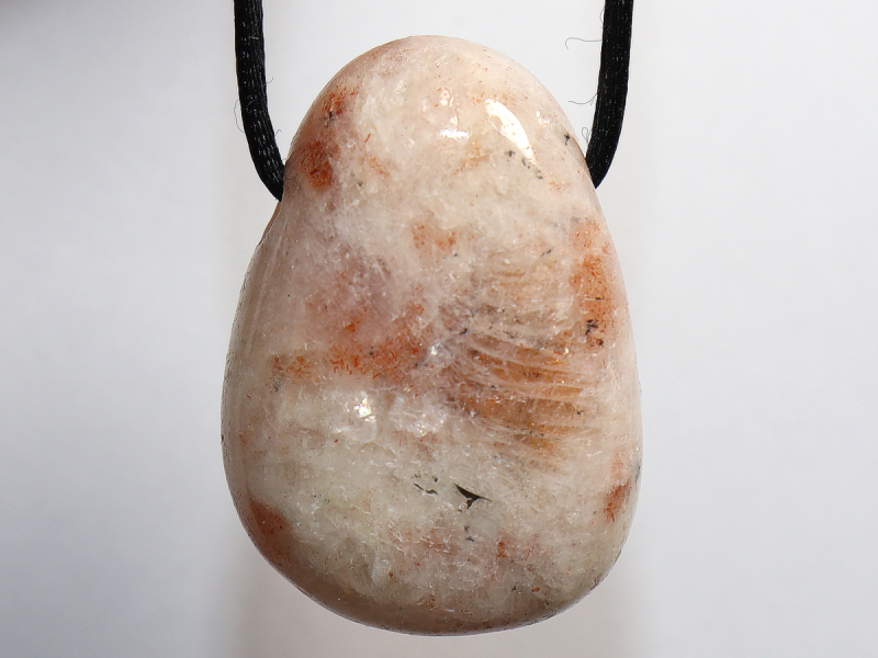sunstone with cord or silver 925