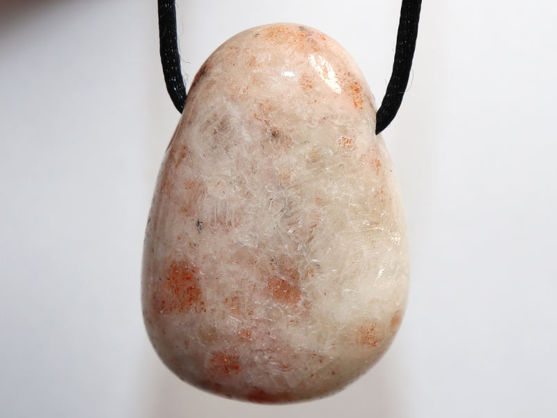sunstone with cord or silver 925