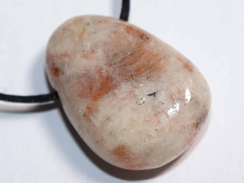 sunstone with cord or silver 925