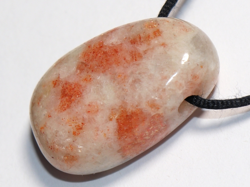 sunstone with cord or silver 925