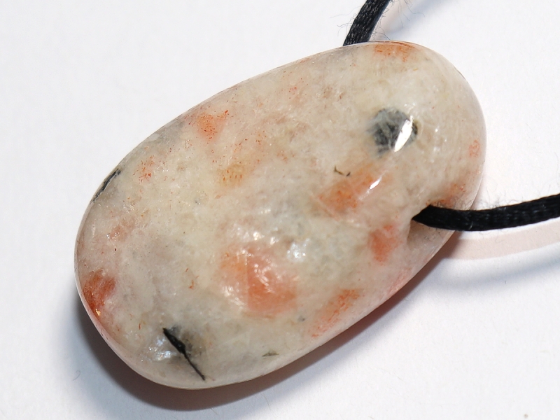sunstone with cord or silver 925