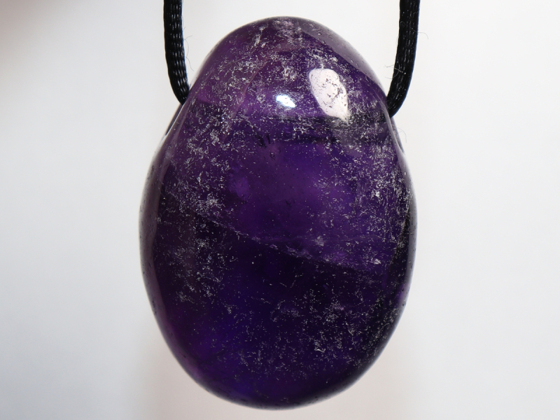 amethyst with cord or silver 925
