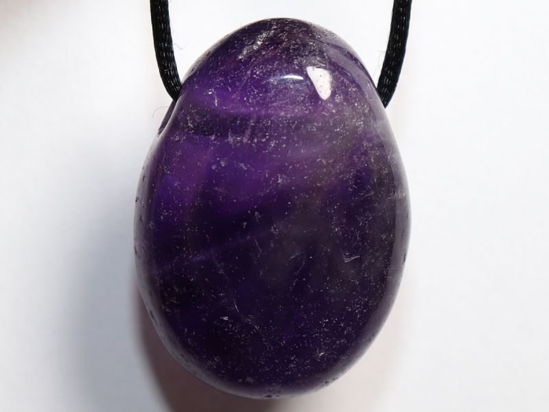 amethyst with cord or silver 925