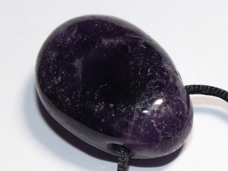 amethyst with cord or silver 925