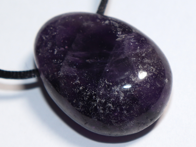 amethyst with cord or silver 925