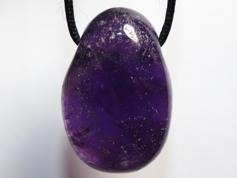amethyst with cord or silver 925