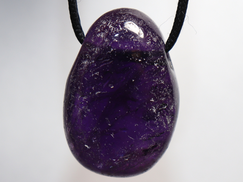 amethyst with cord or silver 925