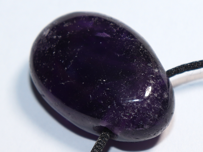 amethyst with cord or silver 925