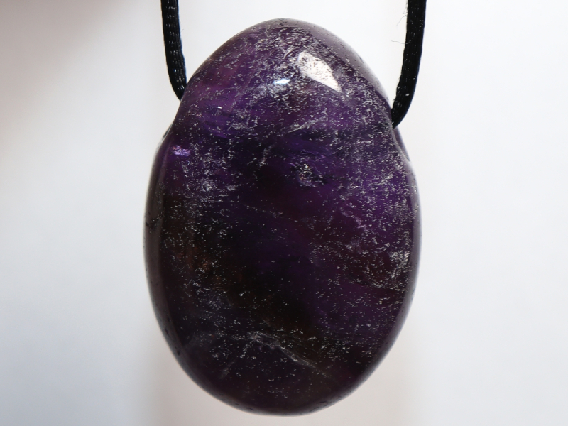 amethyst with cord or silver 925