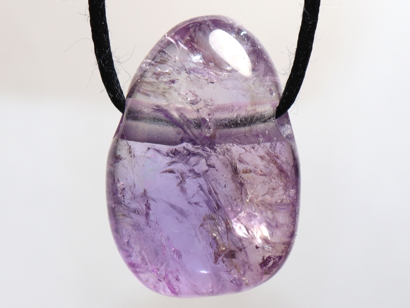 ametrine with cord or silver 925
