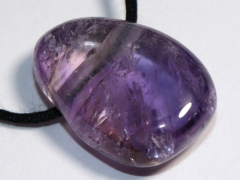 ametrine with cord or silver 925