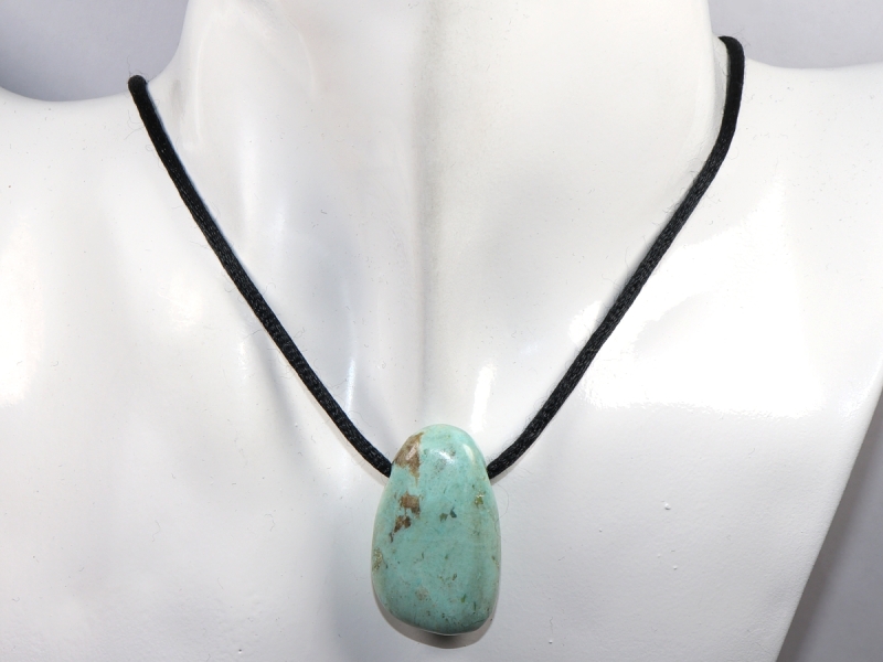 chrysocolla with cord or silver 925