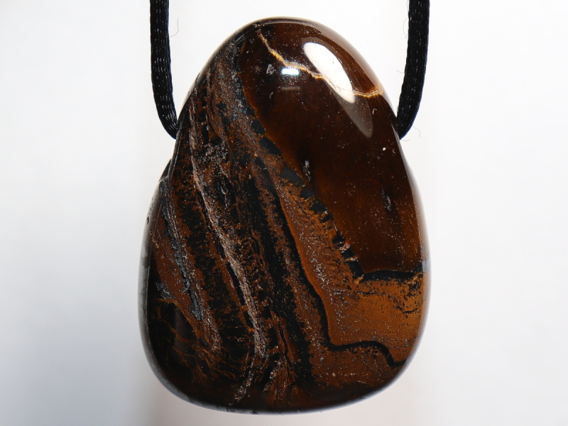 tiger iron with cord or silver 925