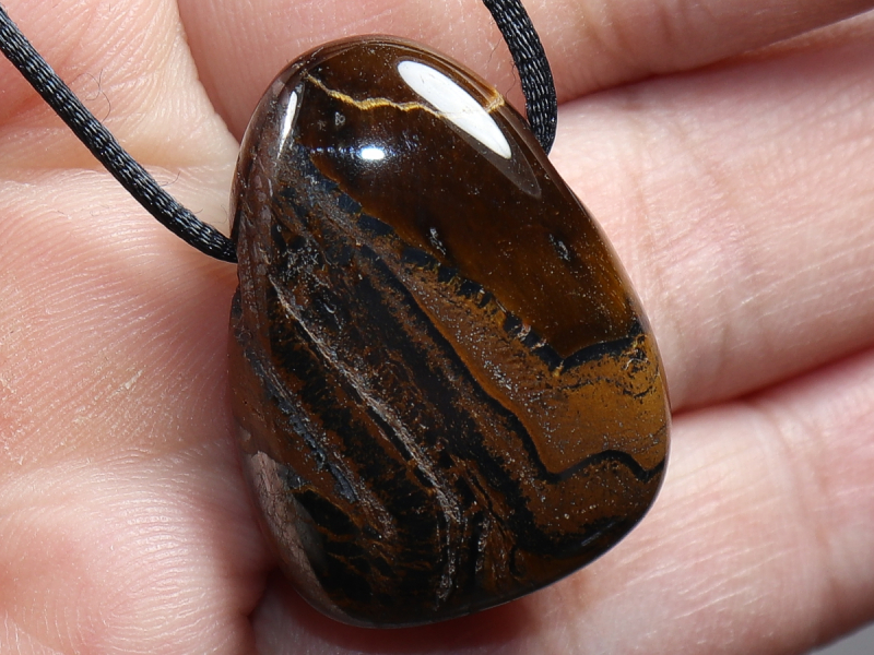 tiger iron with cord or silver 925