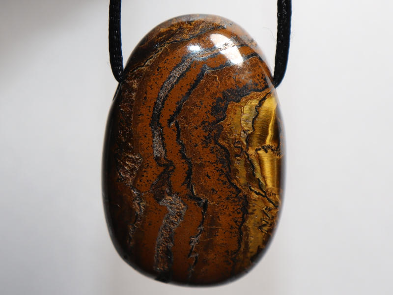 tiger iron with cord or silver 925