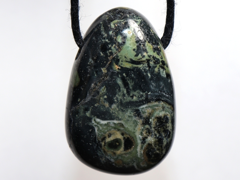 kambaba rhyolite with cord or silver 925