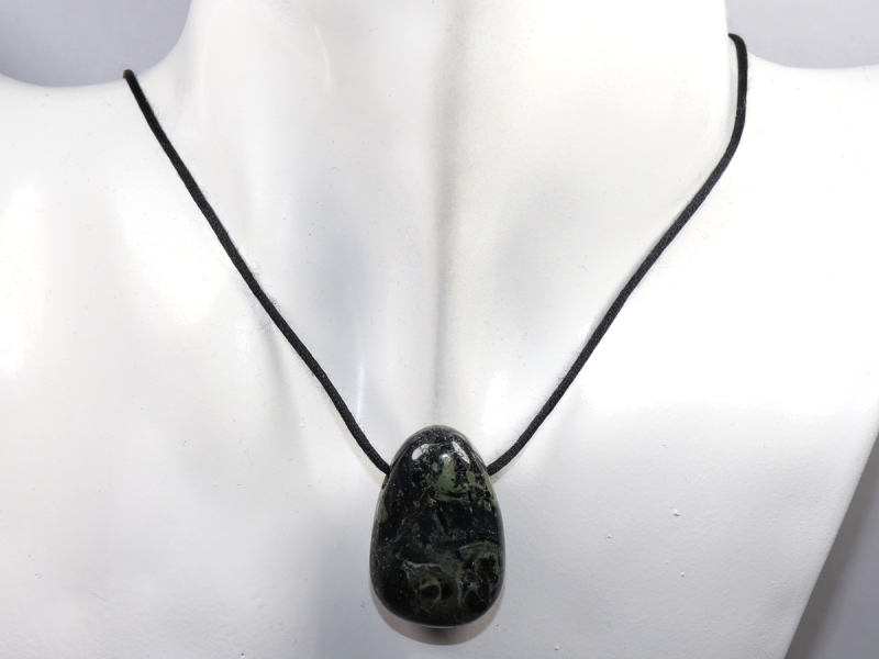 kambaba rhyolite with cord or silver 925