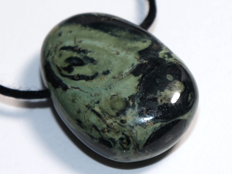 kambaba rhyolite with cord or silver 925