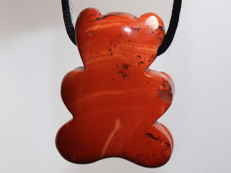red jasper with cord or silver 925