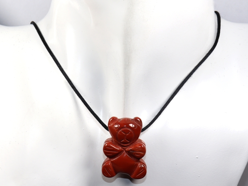 red jasper with cord or silver 925