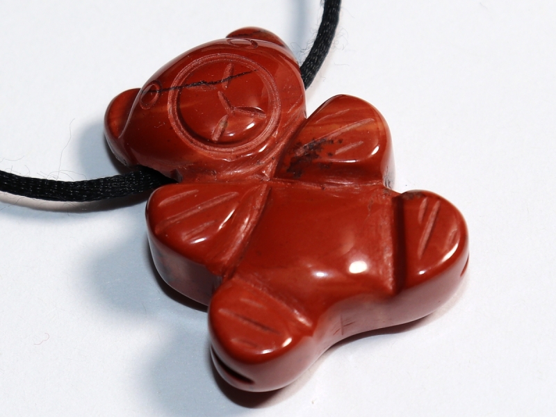 red jasper with cord or silver 925