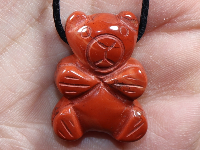 red jasper with cord or silver 925
