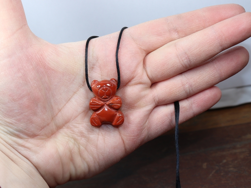 red jasper with cord or silver 925