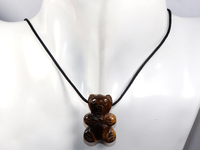 tiger's eye with cord or silver 925