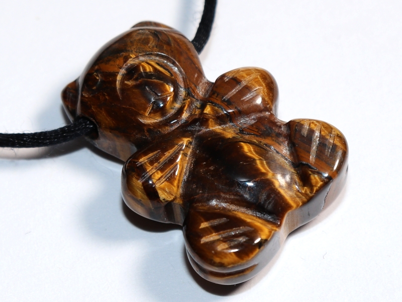 tiger's eye with cord or silver 925