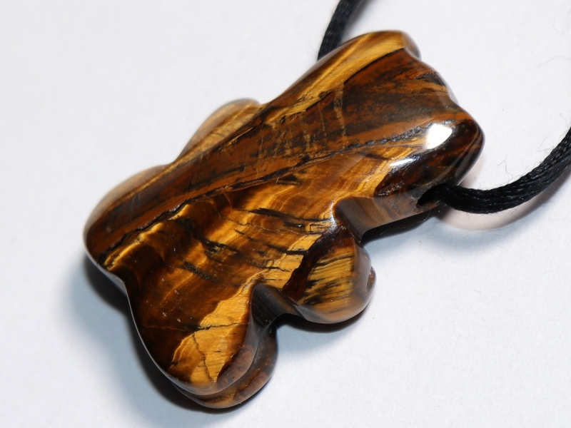 tiger's eye with cord or silver 925