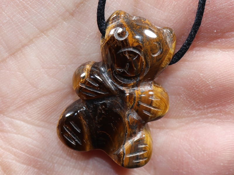 tiger's eye with cord or silver 925