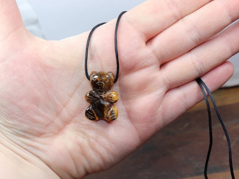 tiger's eye with cord or silver 925