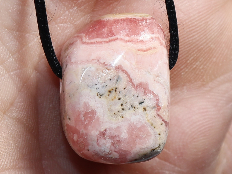 Rhodochrosit mit Band oder Silber 925
