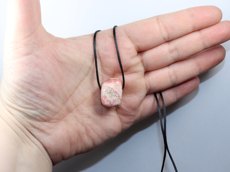 Rhodochrosit mit Band oder Silber 925