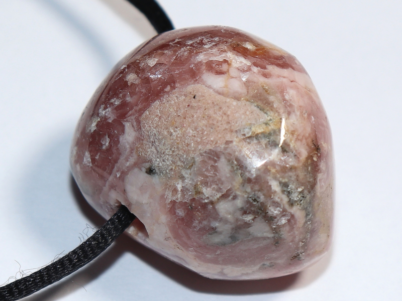rhodochrosite with cord or silver 925